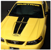 1999-03 Mustang Dual Hood Stripes with Ford Logo Decal Kit